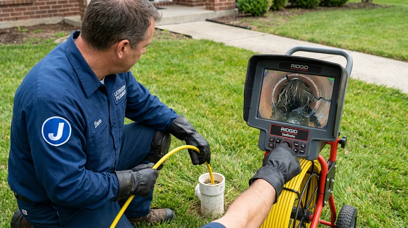 Sewer camera inspection being performed by Johns Plumbing LLC in Belle Glade